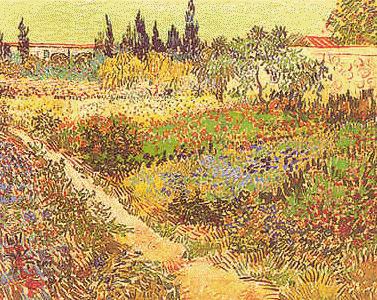 Vincent Van Gogh Garden in Bloom, Arles France oil painting art